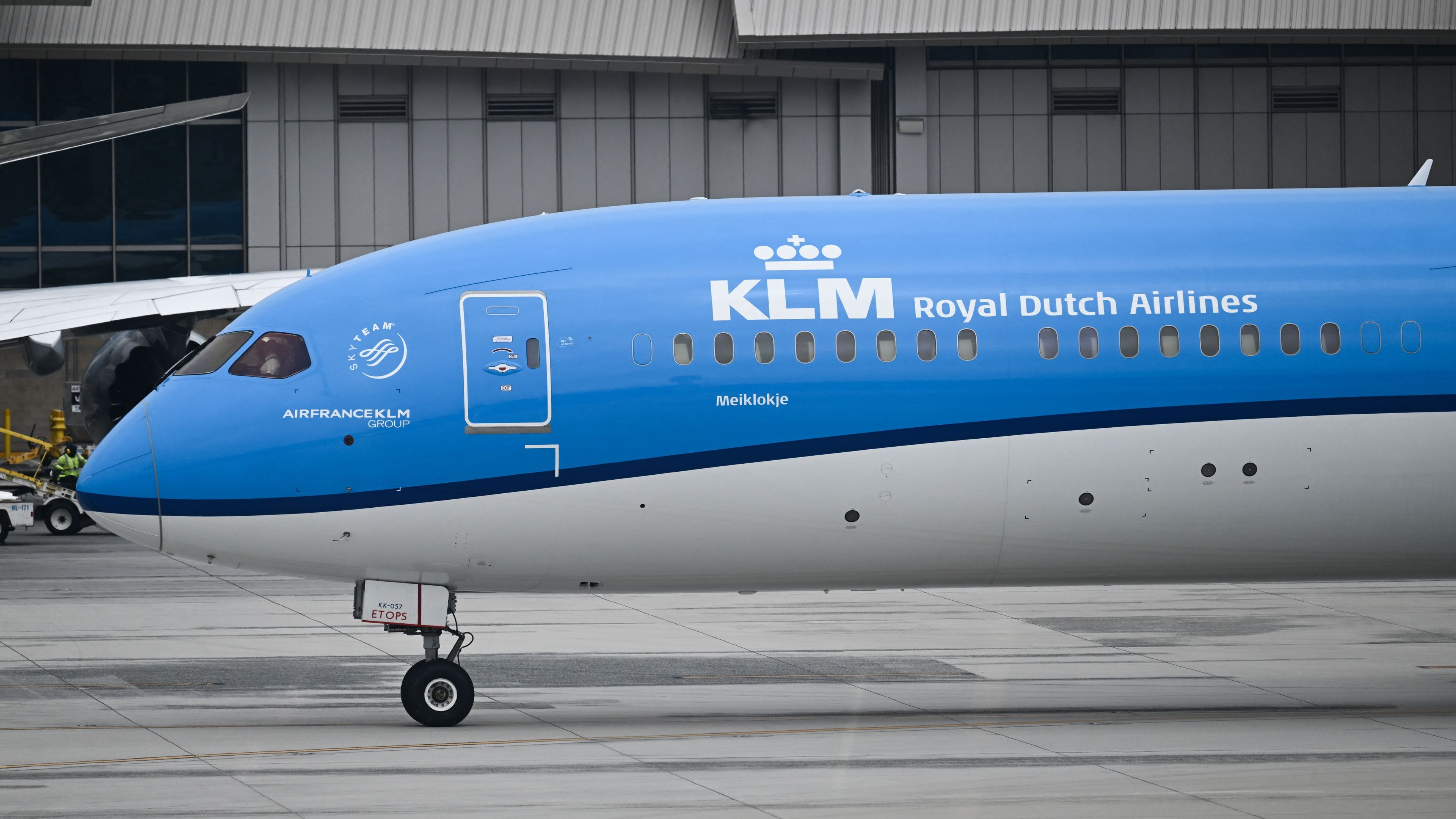 Foto van een KLM vliegtuig